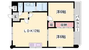 ロイヤルコーポ野田【10階】の間取り
