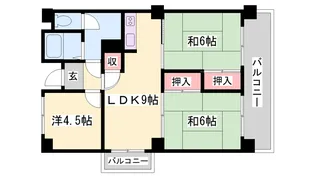 マンション外堀川【3階】の間取り