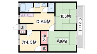 サンシティー北新在家【A203号室】の間取り
