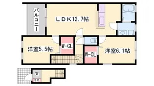 ポーチュラカ【2階】の間取り