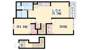 ピュアメゾン【2階】の間取り
