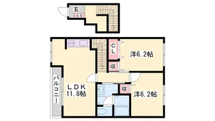 サニーパレスB【2階】の間取り
