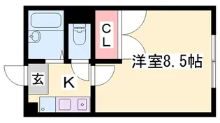 レオパレスLes Amies【205号室】の間取り