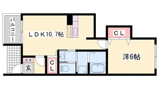 ベル アンジュ【1階】の間取り