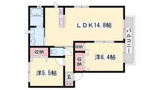 Casa bella Nozato【C102号室】の間取り