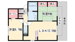 ベルメゾン A【1階】の間取り