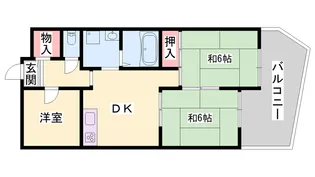 ロイヤルコーポ宝殿【501号室】の間取り