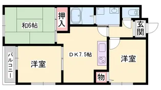 ロイヤルコーポ荒井【202号室】の間取り