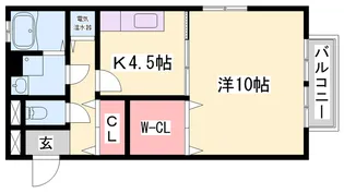プランドール今在家 A棟【1階】の間取り
