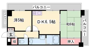 ロイヤルコーポ野添【501号室】の間取り