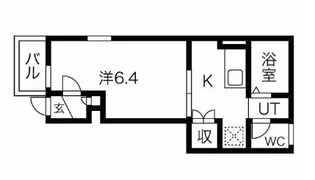 K SHIJIMI【102号室】の間取り