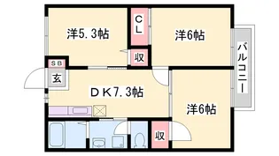 ロイヤル小林【2階】の間取り