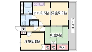 リブ・ヒルズ【202号室】の間取り