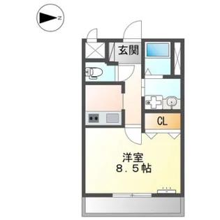 グランディール サクラ【103号室】の間取り