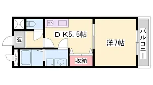 プリヴェール【1階】の間取り