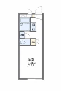 レオパレスKAKURIN【104号室】の間取り