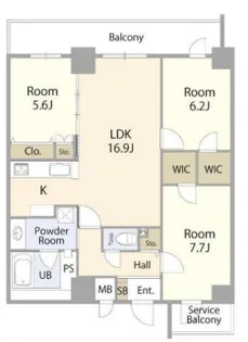 ツナマヨレジデンス【9階】の間取り