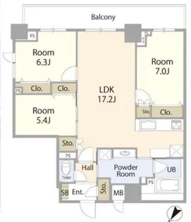 ツナマヨレジデンス【9階】の間取り