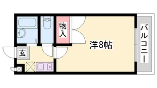 レオパレスアネックスMO【204号室】の間取り