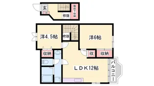 パインリバーズⅢ【2階】の間取り