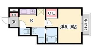 メゾンアラモード【103号室】の間取り
