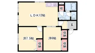 ハイツ渚【101号室】の間取り