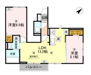 TORISIA八代【1階】の間取り