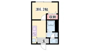 オリーブハイツ志染駅前【1C号室】の間取り