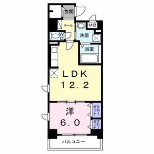 1LDKの間取り画像