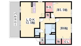 エスポアールメゾン B棟【1階】の間取り