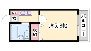 グリーンハイツ南駅前【7階】の間取り