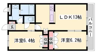 アベニール中島【1階】の間取り