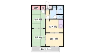 サンシャインハイム【1階】の間取り