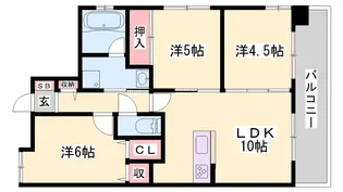 プレステージ姫路V【10階】の間取り