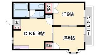 リバーサイドパレス【1階】の間取り