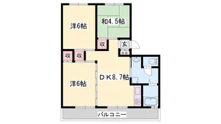 クローバー広畑才【305号室】の間取り