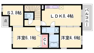 プリムローズ・コート【203号室】の間取り