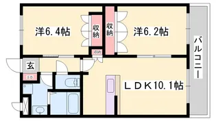 ホワイトベル【1階】の間取り