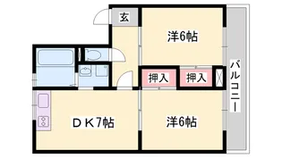 中村ハイツ【F-1号室】の間取り