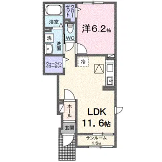 アーバン桜【1階】の間取り