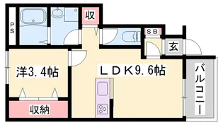 クリスタルハイツ土山【1階】の間取り