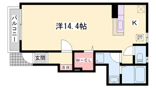 レジデンス白鳥A【1階】の間取り