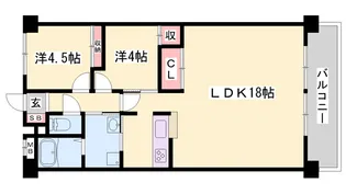 ロゼオ パラッツオ【3階】の間取り