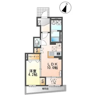 J・セレーノ【1階】の間取り