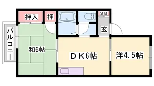 ル・ソレイル明輝【2階】の間取り
