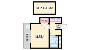 MISTRAL神屋町 WEST【104号室】の間取り