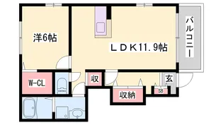 グランデール興浜Ⅱ【1階】の間取り
