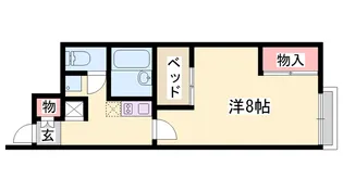 レオパレス高田井【107号室】の間取り