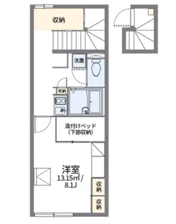レオパレス高田井【201号室】の間取り