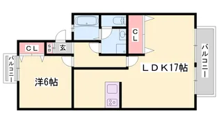 セジュールタデノ【1階】の間取り